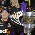 Joe Gibbs Racing Danny Hamlin wins exhibition Sprint Unlimited at Daytona Saturday night.