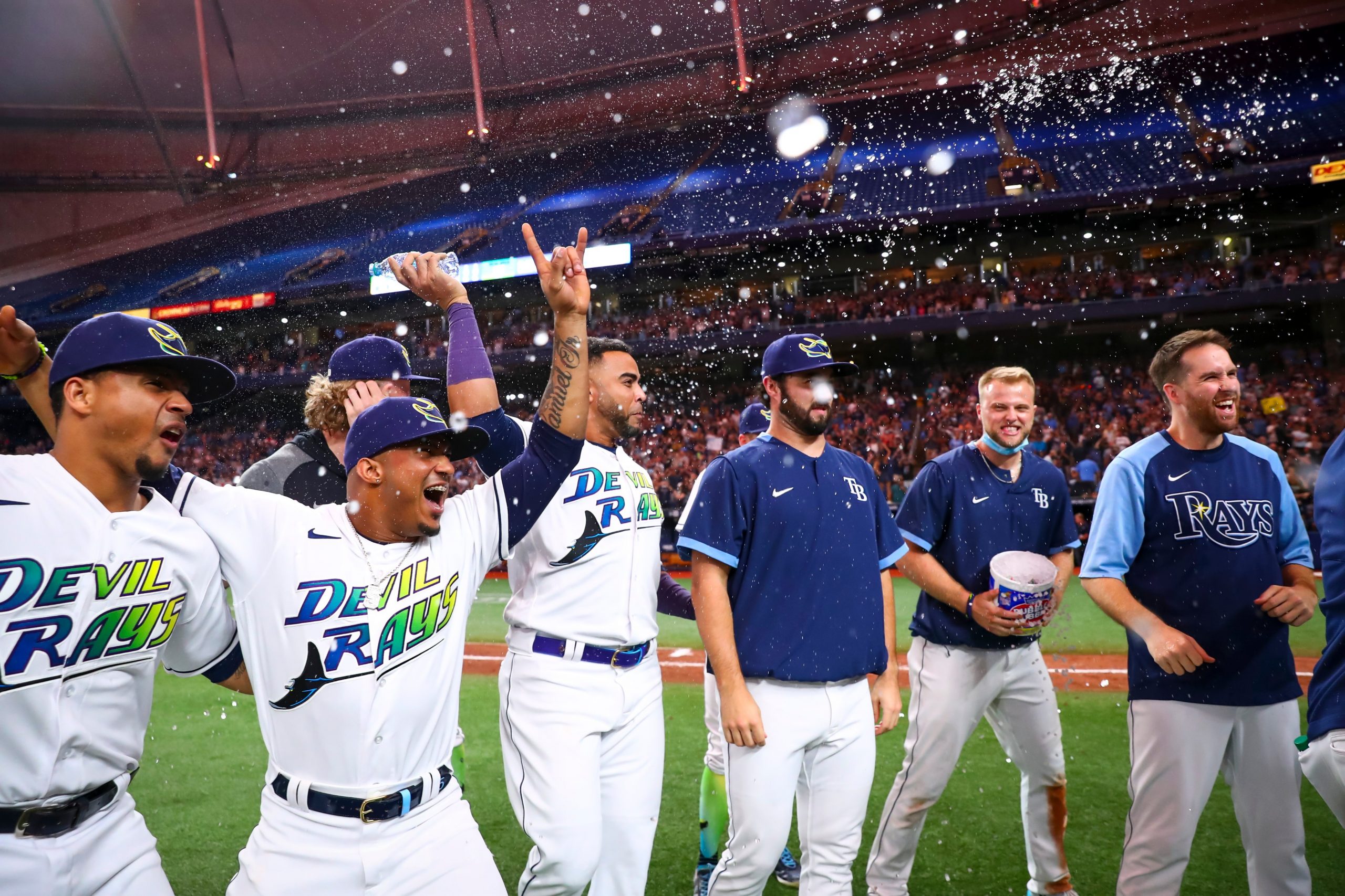 Rays clinch 2nd straight AL East title, beat Marlins 7-3
