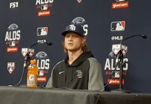 Rays Shane Baz addresses media ahead of Game 1 of ALDS