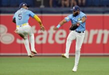 Rays Franco and Margot Celebrate Sweep