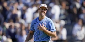 Jason Adam Shows Relief After Getting Final Out as Rays Defeat Yankees