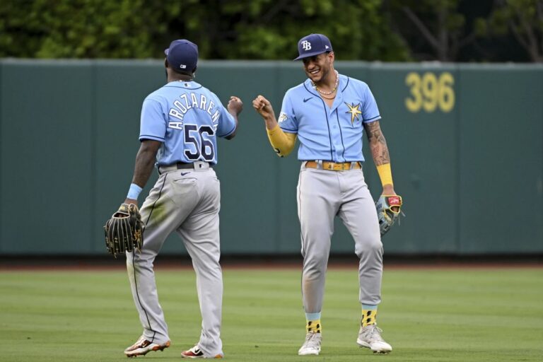 Ramirez has career-high 4 hits in Rays’ 18-4 rout of Angels to get doubleheader split