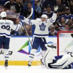 Tavares Celebrates Leafs Win Over Lightning