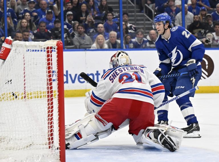 Brayden Point Leads Lightning Past Rangers