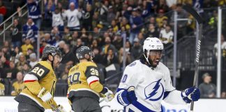 Duclair Celebrates Bolts Win Over Vegas