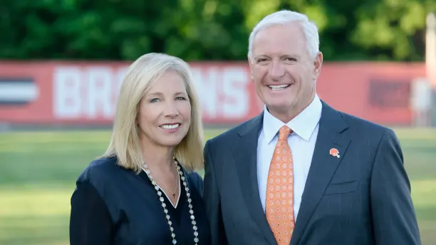 Jimmy and Dee Hslam, Cleveland Browns owners