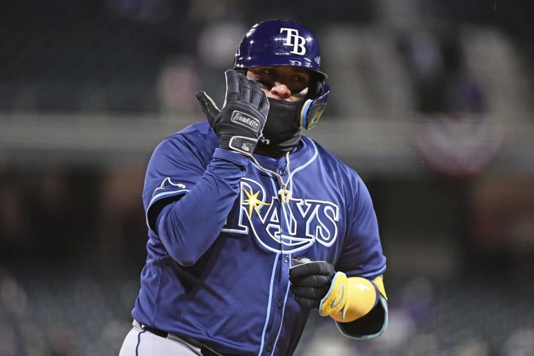 Yandy Diaz caps late rally with 2-run single, Rays beat the Rockies 8-6 for 1st road win