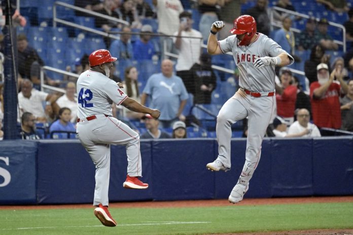 Trout Homers In Angles Win Over Rays