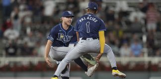 Rays Celebrate Win Over Twins