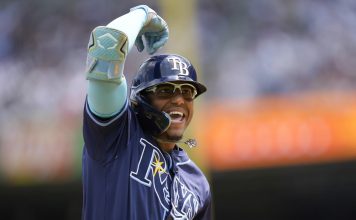 PALACIOS CELEBRATES HOMER IN RAYS WIN OVER YANKEES