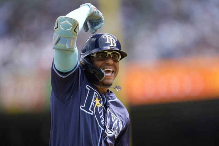 PALACIOS CELEBRATES HOMER IN RAYS WIN OVER YANKEES