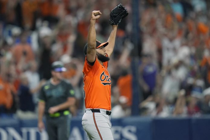 Dominquez Celebrates Orioles Win Over Rays