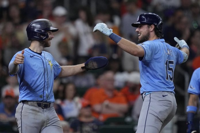 JOSH LOWE CELEBRATES TWO HOMERS IN RAYS 6-1 WIN OVER ASTROS