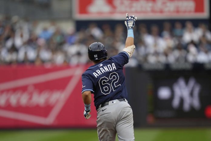 Aranda Homers Rays Take Series In Bronx Tampa Bay Rays' Jonathan Aranda reacts after hitting a solo home run during the third inning of a baseball game against the New York Yankees, Sunday, May 4, 2025, in New York. (AP Photo/Seth Wenig)