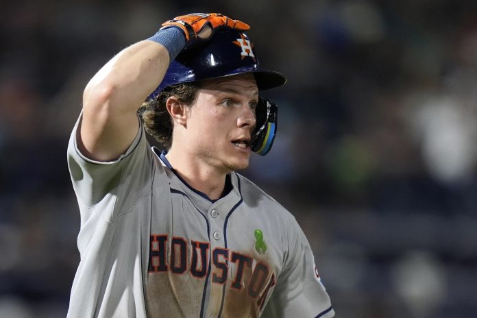 Astros Defeat Rays 4-3 Houston Astros' Jake Meyers watches his solo home run off Tampa Bay Rays pitcher Manuel Rodríguez clear the fence during the seventh inning of a baseball game Monday, May 19, 2025, in Tampa, Fla. (AP Photo/Chris O'Meara)