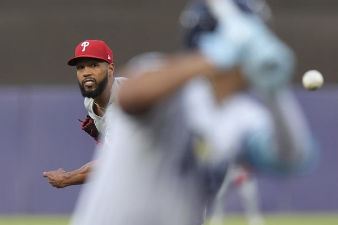 Sanchez Dominates In 7-0 Phillies Win Over Rays Philadelphia Phillies pitcher Cristopher Sánchez delivers to the Tampa Bay Rays during the first inning of a baseball game Wednesday, May 7, 2025, in Tampa, Fla. (AP Photo/Chris O'Meara)