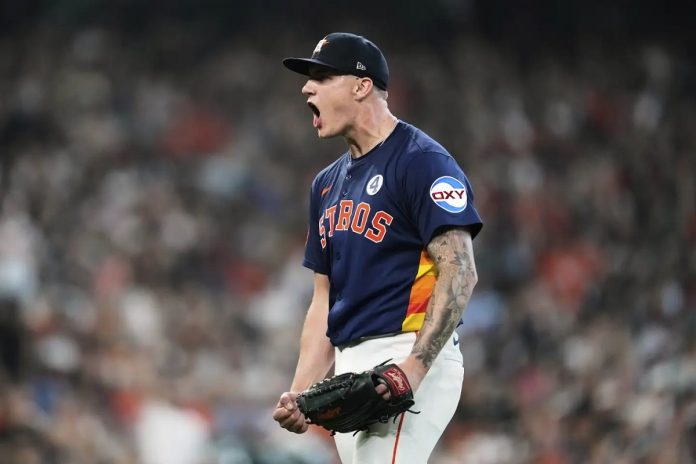 Astros Down Rays 1-0 Houston Astros starting pitcher Hunter Brown reacts after Tampa Bay Rays designated hitter Yandy Diaz grounds out during the sixth inning of a baseball game in Houston, Sunday, June 1, 2025. (AP Photo/Ashley Landis)
