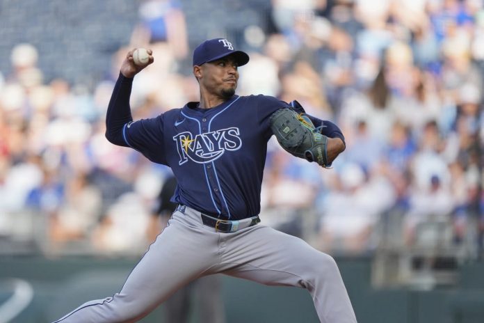 Rays Defeat Royals 5-1 Tampa Bay Rays starting pitcher Taj Bradley throws during the first inning of a baseball game against the Kansas City Royals, Tuesday, June 24, 2025, in Kansas City, Mo. (AP Photo/Charlie Riedel)
