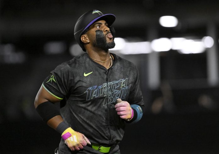 Rays Defeat Tigers 14-8 Tampa Bay Rays' Yandy Díaz rounds the bases after his home run during the fifth inning of a baseball game against the Detroit Tigers, Friday, June 20, 2025, in Tampa, Fla. (AP Photo/Jason Behnken)