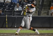 Baltimore Orioles' Colton Cowser hits a three-run home run during the sixth inning of a baseball game against the Tampa Bay Rays, Thursday, June 19, 2025, in Tampa, Fla. (AP Photo/Jason Behnken)