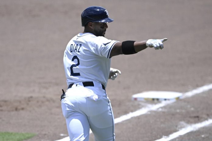 Rays defeat Marlins 3-2 Tampa Bay Rays' Yandy Díaz (2) reacts after hitting a two-run home run during the fifth inning of a baseball game against the Miami Marlins, Sunday, June 8, 2025 in Tampa, Fla. (AP Photo/Phelan M. Ebenhack)