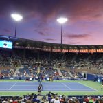 New,York,-,August,27,,2019:,Grandstand,Stadium,During,Sunset