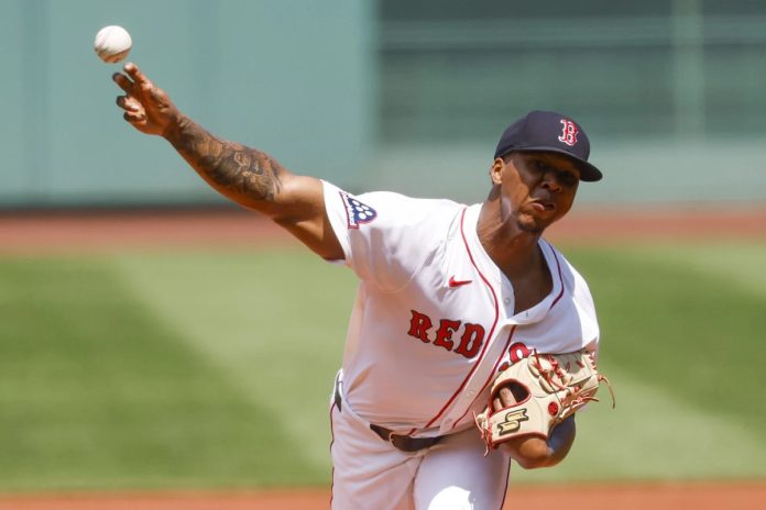 Rays Fall To Red Sox 4-1 Boston Red Sox's Brayan Bello delivers a pitch in the first inning of a baseball game, Sunday, July 13, 2025, in Boston. (AP Photo/Greg M. Cooper)