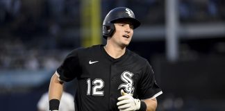 Chicago White Sox's Colson Montgomery rounds the bases after his three-run home run during the second inning of a baseball game against the Tampa Bay Rays Wednesday, July 23, 2025, in Tampa, Fla. (AP Photo/Jason Behnken)