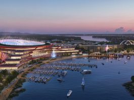 NEW PROPOSED WASHINGTON COMMANDERS STADIUM ON THE OLD RFK SITE.- PHOTO FROM THE COMMANDERS