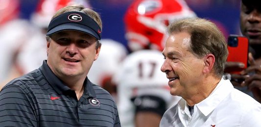 nick saban and kirby smart