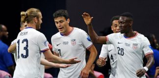 USMNT star Folarin Balogun during World Cup qualifiers
