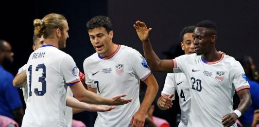 USMNT star Folarin Balogun during World Cup qualifiers