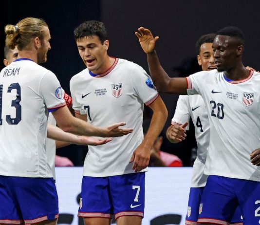 USMNT star Folarin Balogun during World Cup qualifiers