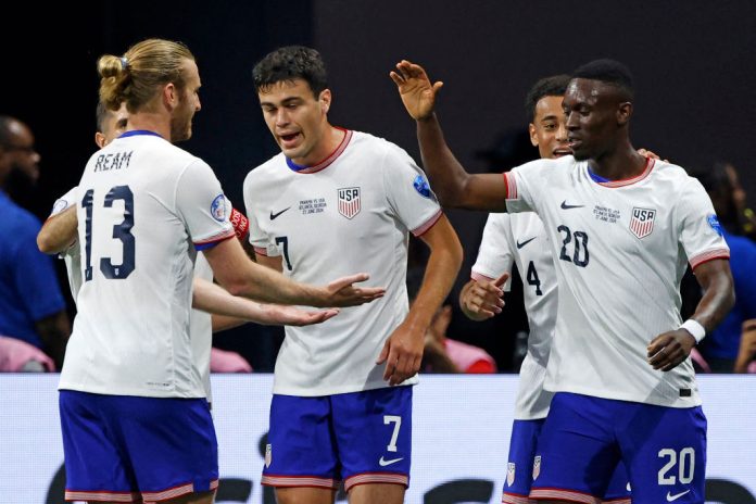USMNT star Folarin Balogun during World Cup qualifiers