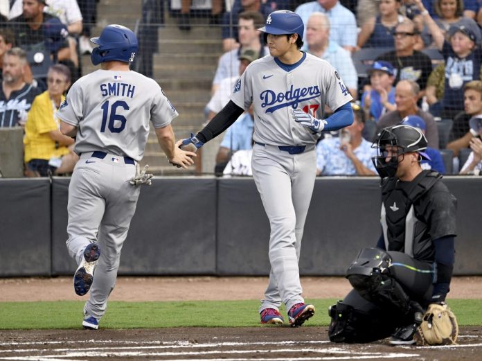 Rays Fall to Dodgers 5-0 Los Angeles Dodgers' Will Smith (16) and Shohei Ohtani (17) score on a double by Freddie Freeman (not pictured) during the first inning of a baseball game against the Tampa Bay Rays Friday, Aug. 1, 2025, in Tampa, Fla. (AP Photo/Jason Behnken)
