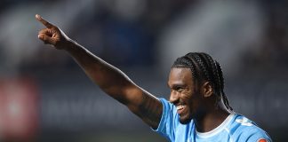 Haji Wright of Coventry City during the Sky Bet Championship match between Millwall and Coventry City at The Den on October 01, 2025 in London, England.