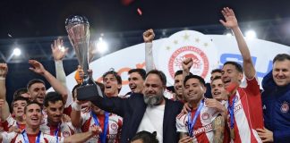 Evangelos Marinakis tonight became the most successful club president in the history of Greek football with 19 titles:
